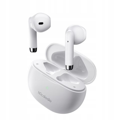 Słuchawki Douszne Bezprzewodowe Mcdodo Bluetooth 5.0 Etui Białe Mic Ip54