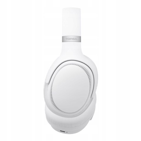 Słuchawki Tonsil R35bt Bluetooth 5.3, 55H Muzyka, Białe, Mikrofon