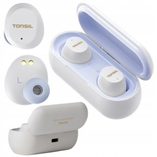 Stylowe Słuchawki Bezprzewodowe Tonsil T45bt Ipx5 Bluetooth 5.2 Białe 10M