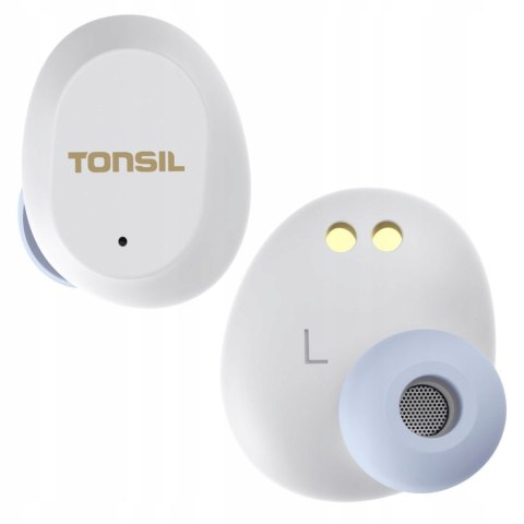 Stylowe Słuchawki Bezprzewodowe Tonsil T45bt Ipx5 Bluetooth 5.2 Białe 10M
