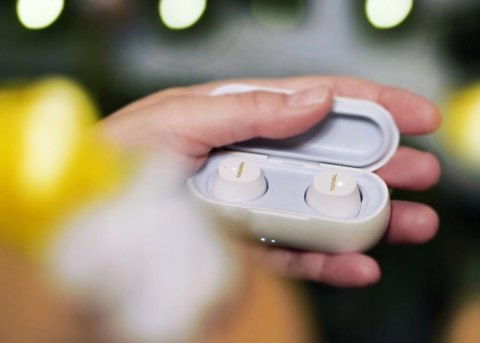 Stylowe Słuchawki Bezprzewodowe Tonsil T45bt Ipx5 Bluetooth 5.2 Białe 10M