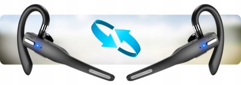 Wodoodporna Słuchawka Samochodowa Bluetooth 5.1 Czysty Dźwięk Ergonomiczny