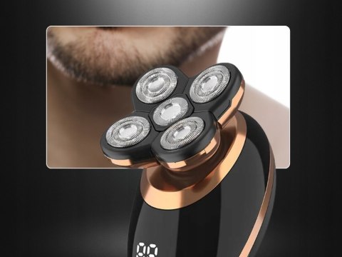 Alpha Tr5-Pro Golarka 5W1 Trymer Do Nosa Brody Szczoteczka Lcd Wodoodporna