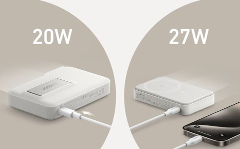 Anker Maggo Powerbank 10000Mah 15W Qi2 Usb-C Lcd Ładowanie Magnetyczne Biel