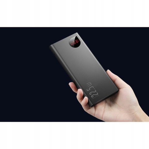 Baseus Adaman Metal 20000Mah Power Bank 22.5W Qc3.0 Pd3.0 3Xusb Led Czarny