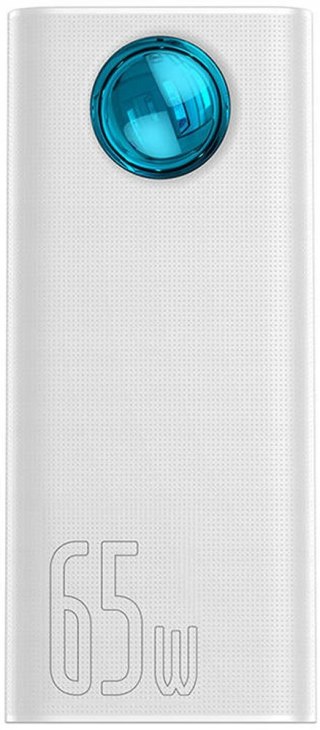 Baseus Amblight Powerbank 30000Mah 65W Pięć Portów Usb-C Pd Qc Led Biały