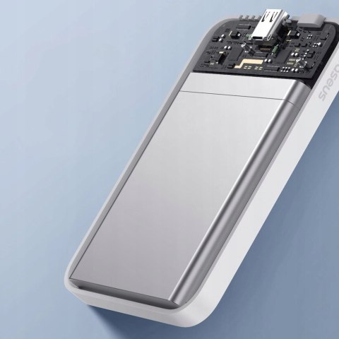 Baseus Magnetic Mini Powerbank 5000Mah Qi Magsafe Usb-C 20W Biały Indukcja