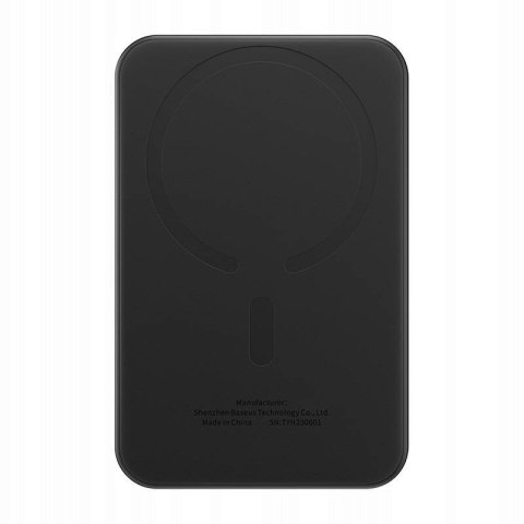 Baseus Magnetyczny Power Bank 5000Mah 20W Indukcyjne Ładowanie Czarny Usb-C