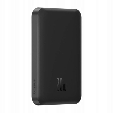 Baseus Magnetyczny Power Bank 5000Mah 20W Indukcyjne Ładowanie Czarny Usb-C
