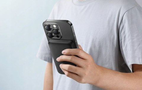 Baseus Magnetyczny Power Bank 5000Mah 20W Indukcyjne Ładowanie Czarny Usb-C