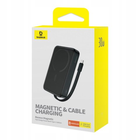 Baseus Magnetyczny Powerbank 10000Mah 30W Usb-C Magsfe Qi Szybkie Ładowanie