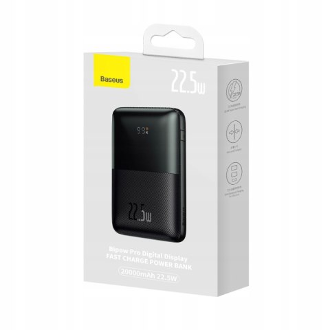 Baseus Power Bank 20000Mah 22.5W Pd Qc Usb-C 3 Porty Szybkie Ładowanie