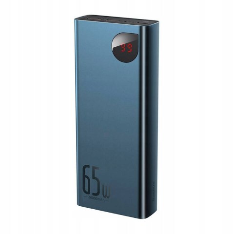 Baseus Power Bank 20000Mah 65W Pd 3.0 Qc 4 2Xusb Usb-C Metal Led Niebieski