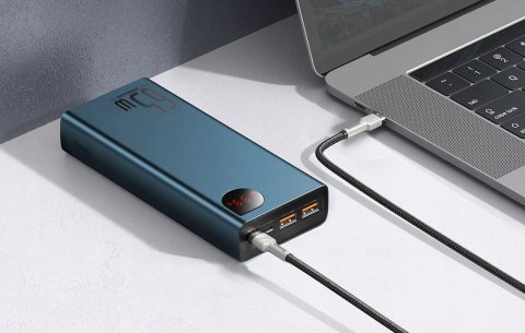 Baseus Power Bank 20000Mah 65W Pd 3.0 Qc 4 2Xusb Usb-C Metal Led Niebieski
