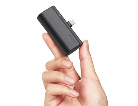 Czarny Kompaktowy Powerbank 5000Mah 20W Usb-C Pd Qc3.0 Szybkie Ładowanie