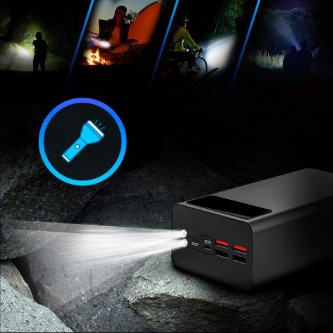 Czarny Powerbank 50000Mah Extralink Epb-114 Usb-C 4X Usb Led Latarka