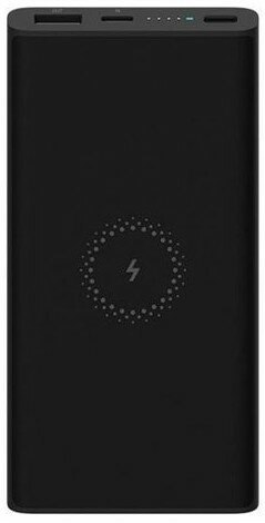 Czarny Powerbank Xiaomi 10000Mah Qi 10W Usb-C 3A Szybkie Ładowanie Led