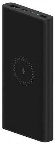 Czarny Powerbank Xiaomi 10000Mah Qi 10W Usb-C 3A Szybkie Ładowanie Led