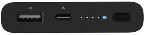 Czarny Powerbank Xiaomi 10000Mah Qi 10W Usb-C 3A Szybkie Ładowanie Led