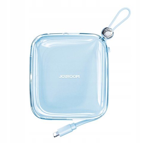 Joyroom Powerbank 10000Mah 22.5W Z Wbudowanym Kablem Lightning Niebieski