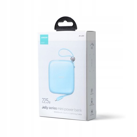 Joyroom Powerbank 10000Mah 22.5W Z Wbudowanym Kablem Lightning Niebieski