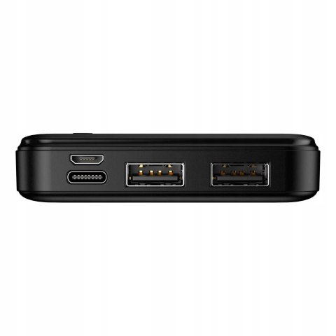 Maxlife Powerbank 10000Mah Czarny 2Xusb Li-Poly+Kabel Micro-Usb Do Podróży