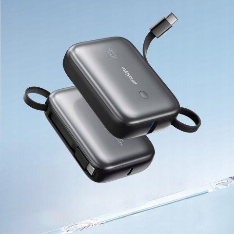 Mały Innostyle Powerbank 10000Mah Szybkie Ładowanie 22.5W Usb-C Led Czarny
