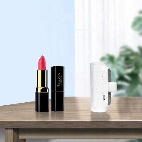 Mały Powerbank 5000Mah 20W Usb-C Przenośna Ładowarka Kieszonkowa Biały