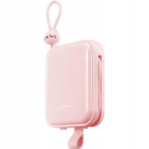 Mały Powerbank Joyroom 22.5W 10000Mah 3W1 Led Szybkie Ładowanie Różowy
