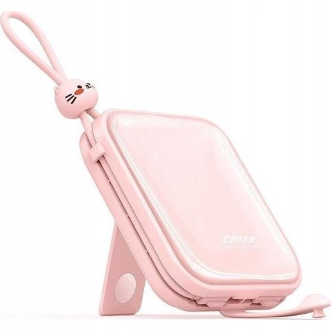 Mały Powerbank Joyroom 22.5W 10000Mah 3W1 Led Szybkie Ładowanie Różowy