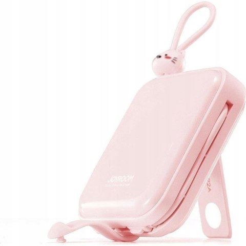 Mały Powerbank Joyroom 22.5W 10000Mah 3W1 Led Szybkie Ładowanie Różowy