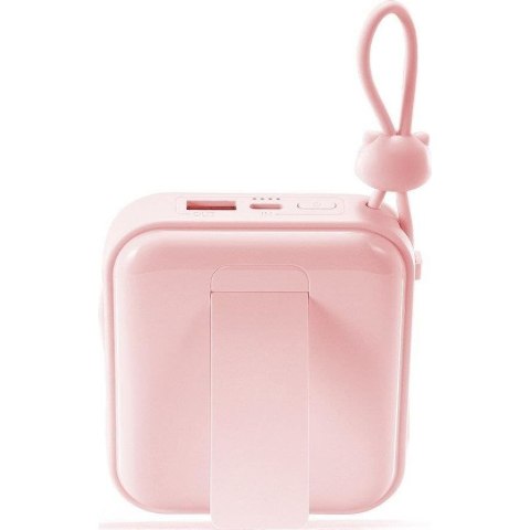 Mały Powerbank Joyroom 22.5W 10000Mah 3W1 Led Szybkie Ładowanie Różowy
