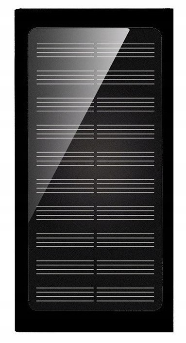 POWERBANK SOLARNY 20000MAH Z LATARKĄ 2X USB LED WODOODPORNY 6 KOLORÓW