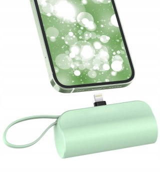 Podróżny Powerbank 5000Mah 20W Przenośny Szybkie Ładowanie Iphone Zielony