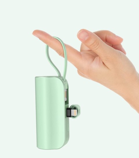 Podróżny Powerbank 5000Mah 20W Przenośny Szybkie Ładowanie Iphone Zielony