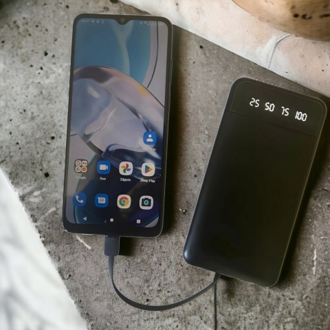 Powerbank 10000Mah 4 Kable Usb-C Microusb Lightning Led Latarka Wyświetlacz