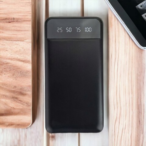 Powerbank 10000Mah 4 Kable Usb-C Microusb Lightning Led Latarka Wyświetlacz