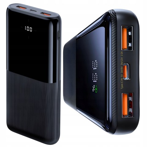 Powerbank 20000Mah 22.5W 3X Usb Qc Pd Usb-C Led Szybkie Ładowanie Czarny