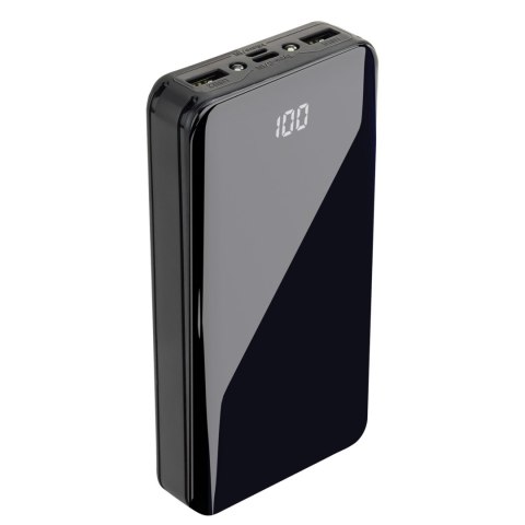 Powerbank 20000Mah Mocny Latarka Led 2Xusb Micro+C 2,1A Szybkie Ładowanie