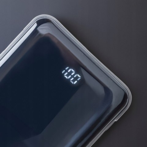 Powerbank 20000Mah Mocny Latarka Led 2Xusb Micro+C 2,1A Szybkie Ładowanie