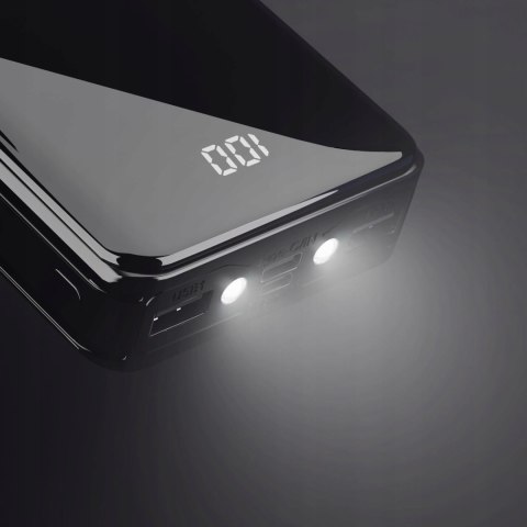 Powerbank 20000Mah Mocny Latarka Led 2Xusb Micro+C 2,1A Szybkie Ładowanie