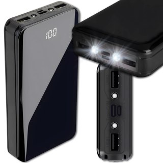 Powerbank 20000Mah Usb Usb-C Szybkie Ładowanie Latarka Led Wyświetlacz
