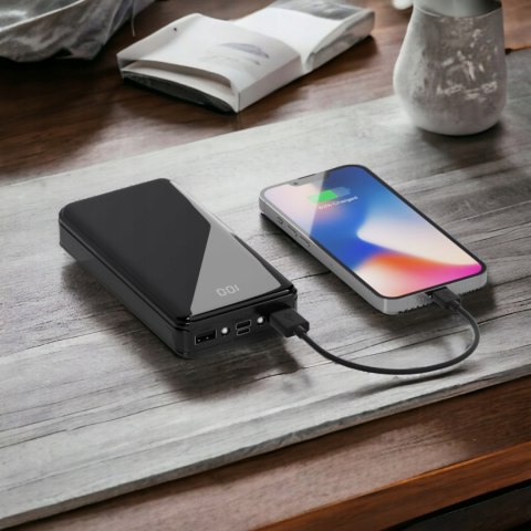 Powerbank 20000Mah Usb Usb-C Szybkie Ładowanie Latarka Led Wyświetlacz