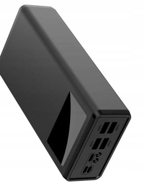 Powerbank 30000Mah Led Ekran 4Xusb Micro Usb-C Szybkie Ładowanie Czarny