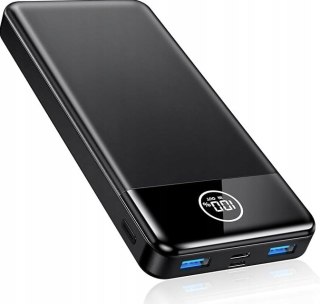 Powerbank 33800Mah Usb-C Usb-A Szybkie Ładowanie Led Wyświetlacz Czarny