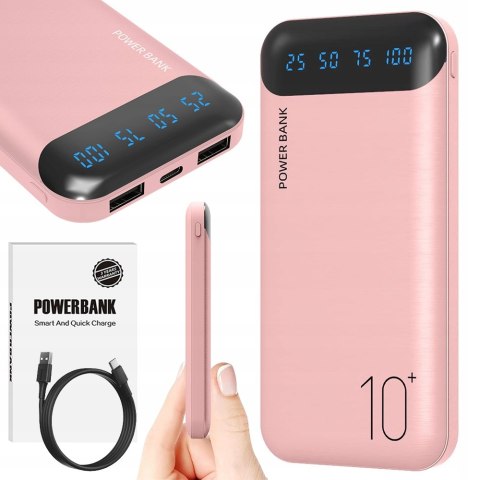 Powerbank Baseus 10000Mah Magnetyczny Indukcyjny 15W Usb-C 20W Led Różowy