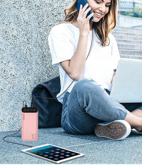 Powerbank Baseus 10000Mah Magnetyczny Indukcyjny 15W Usb-C 20W Led Różowy