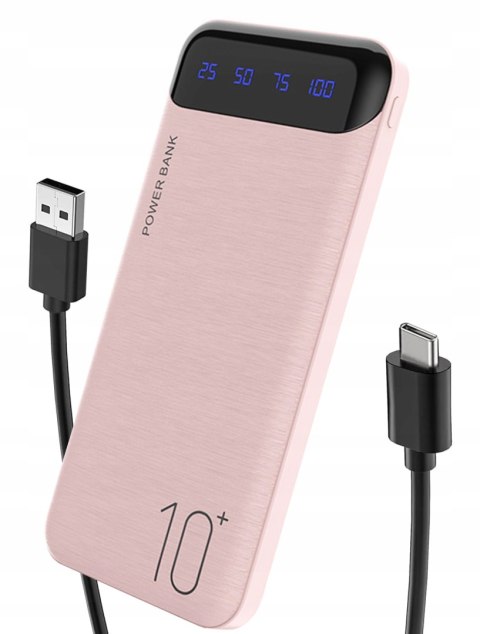 Powerbank Baseus 10000Mah Magnetyczny Indukcyjny 15W Usb-C 20W Led Różowy