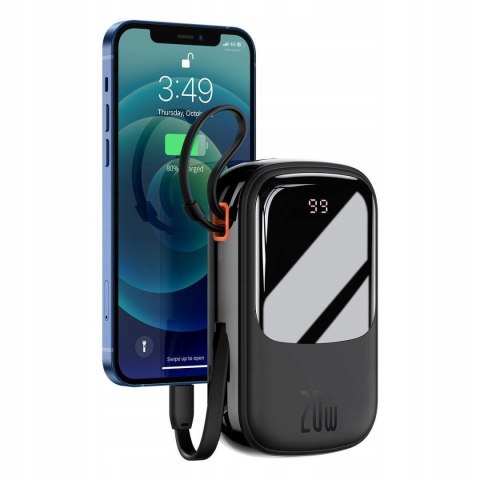 Powerbank Baseus 20000Mah 20W Qc Pd Scp Kabel Lightning Szybkie Ładowanie
