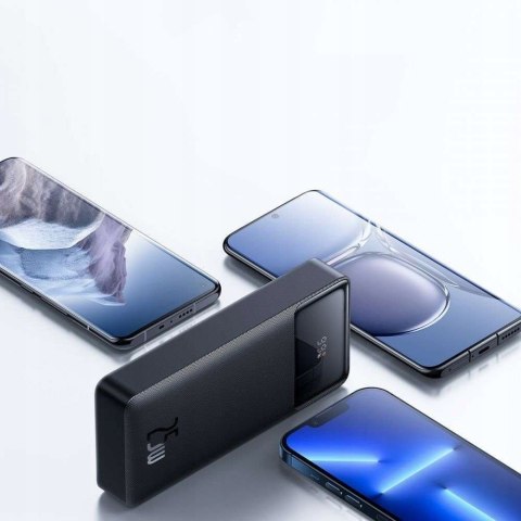 Powerbank Baseus Bipow 20000Mah 25W 3-Porty + Kabel Usb-C Czarny Podróżny